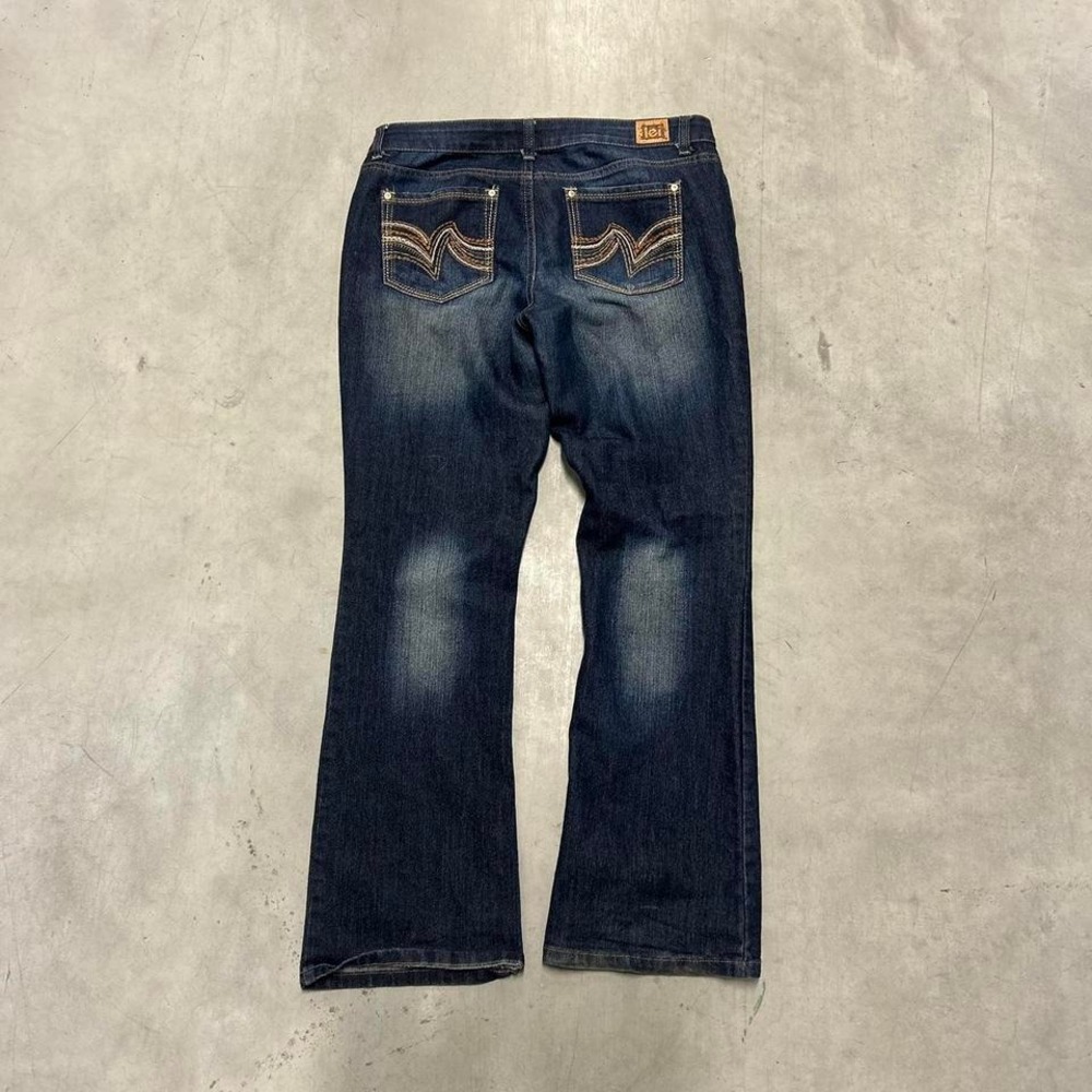 Y2K Dark Wash Bootcut Flared Low‎ Rise LEI Jeans